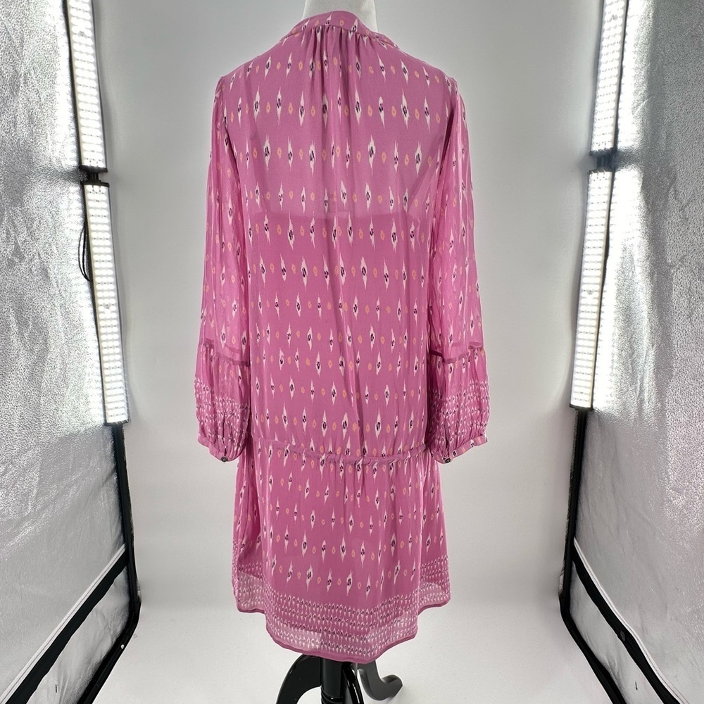 Joie womens dress size XS pink 100% silk boho bohemian tunic lightweight - Picture 8 of 15